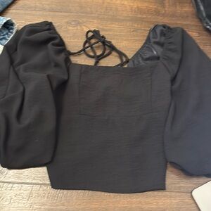 Black Open Back Top